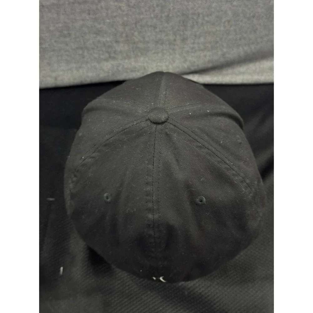 The Game Baseball Cap Men's One Size Black 6 Logo Classic Flexfit Stretch Hat